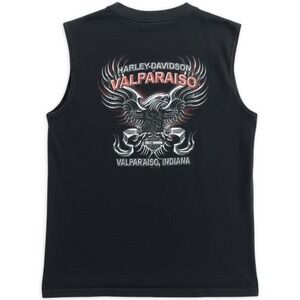 Harley-Davidson Sleeveless Tee Mens L Vintage Y2K Biker Americana Eagle